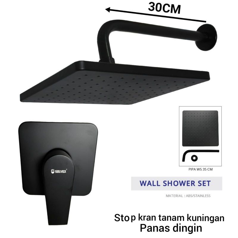 wall shower paket stop kran panas dingin/stop kran shower/shower mandi/shower tanam