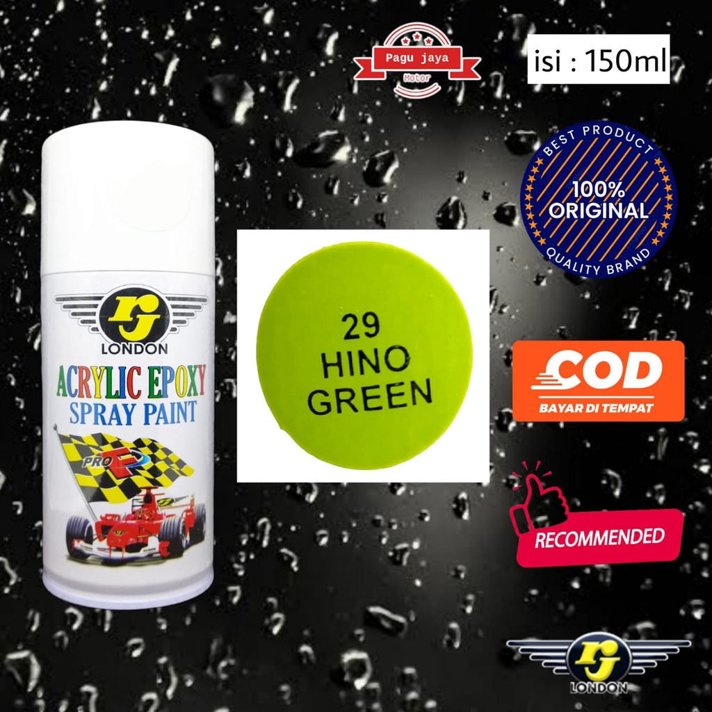 pilox pilok 150cc hino green hijau rj london cat semprot spray paint untuk motor mobil sepeda kayu besi plastik helm velg