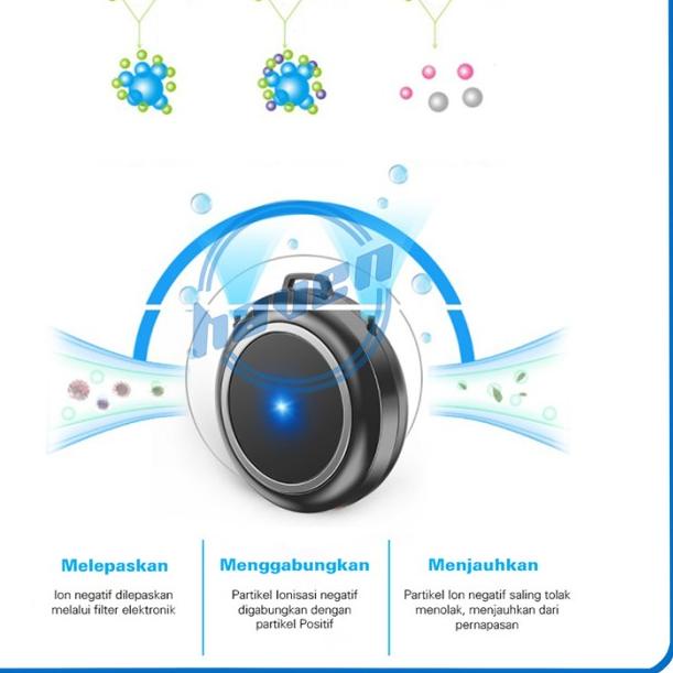 Air Purifier Portable / Kalung Air Purifier / Car Air Purifier Ionizer - BLACK