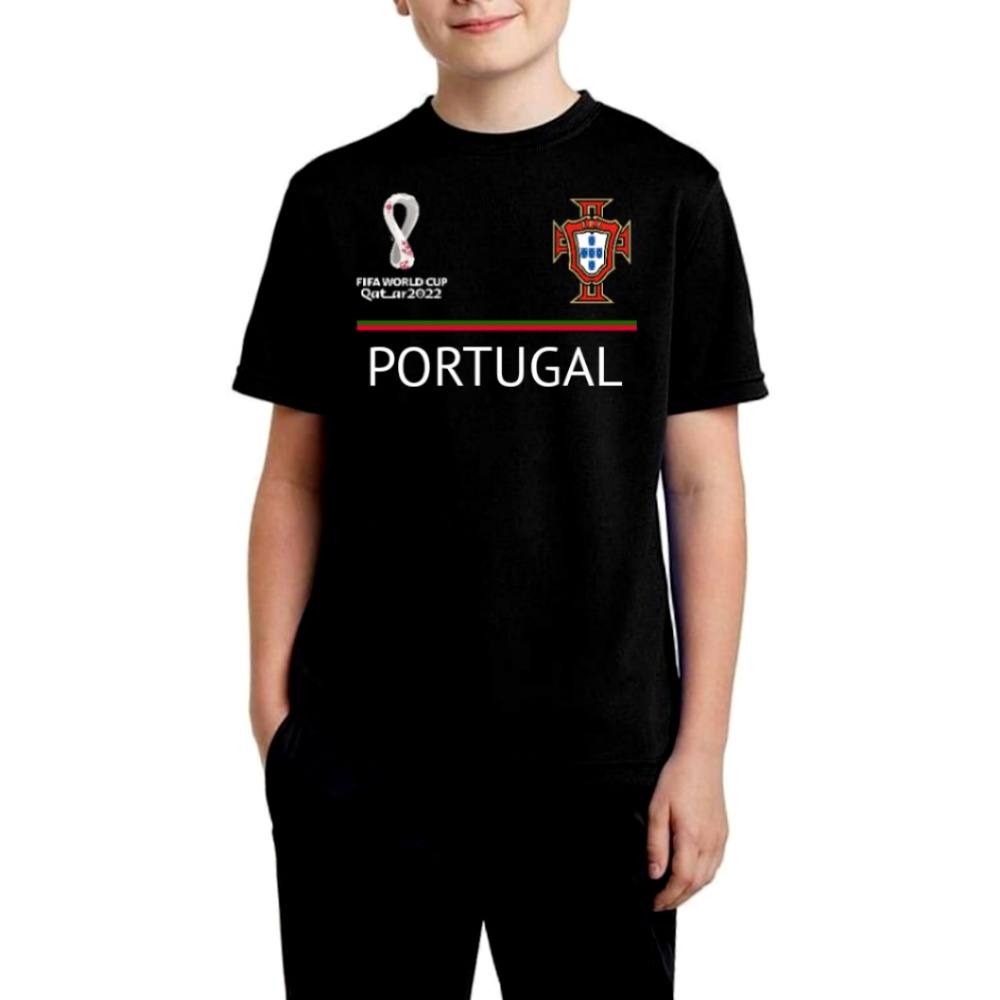 Baju kaos anak piala Dunia Qatar 2022 PORTUGAL