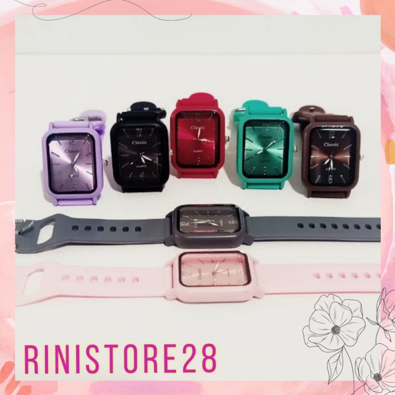 Jam tangan wanita fashion model kotak panjang