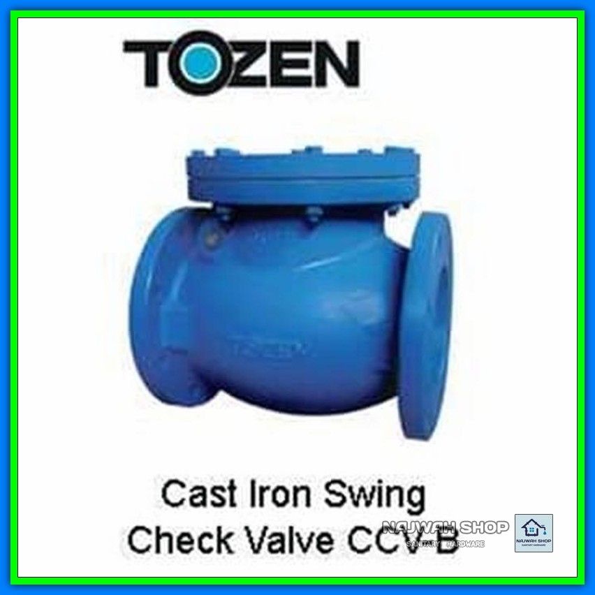 Swing Check Valve / Klep Tabok 4" inch Tozen Tuslah Klep Cast Iron PN 16 Besi Cor Origin Japan Murah