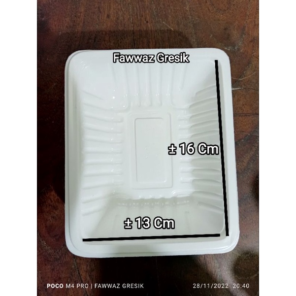 Mika Plastik Tray Buah dan Sayur (isi 20pcs) Warna Hips Putih