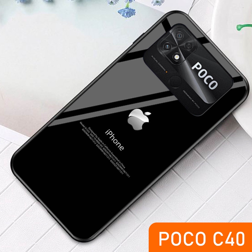 [A01] Softcase Glass Kaca Poco C40 - Case Hp Poco C40 - Casing Hp Poco C40 -