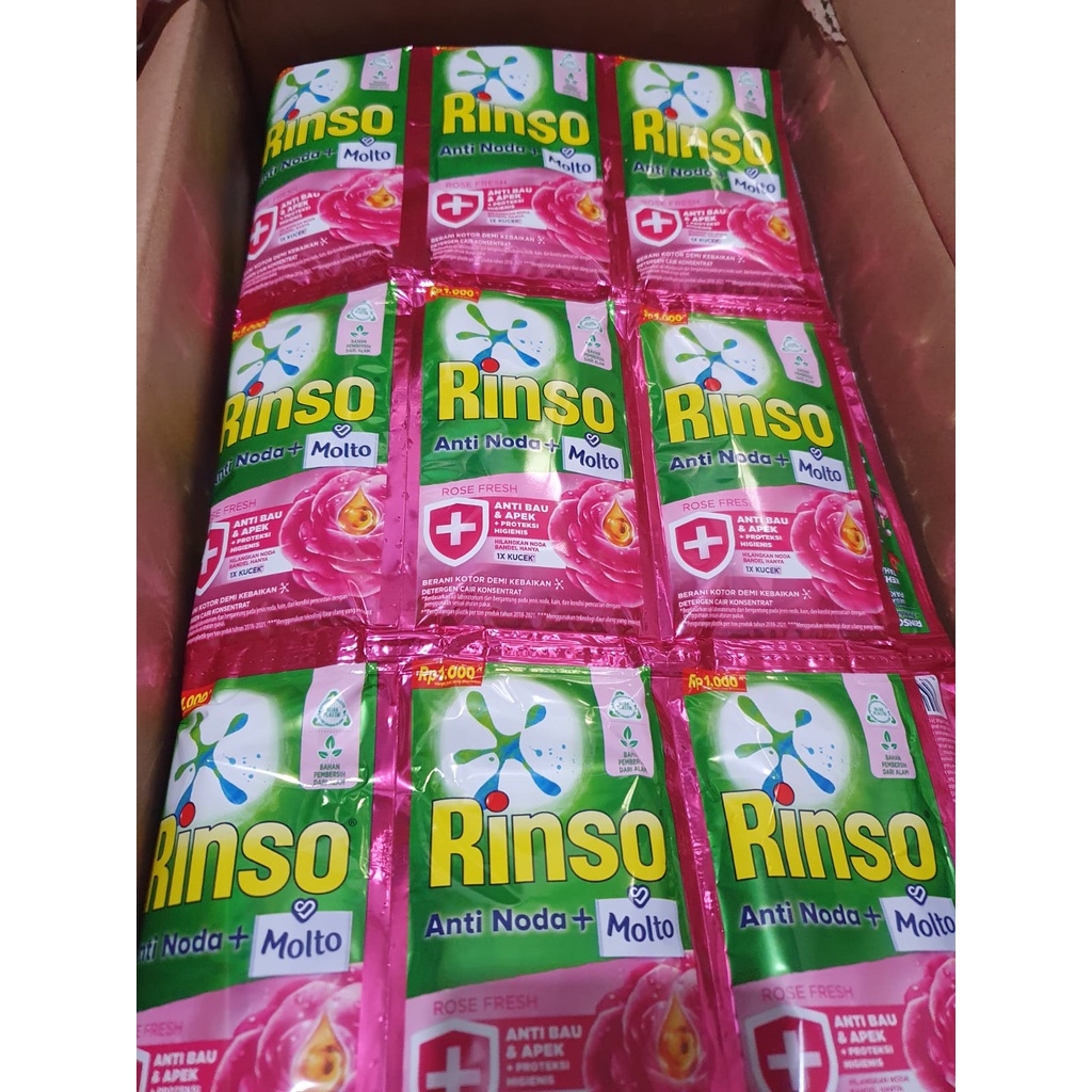 Rinso Molto Liquid Renceng 38 ML isi 6 sachet