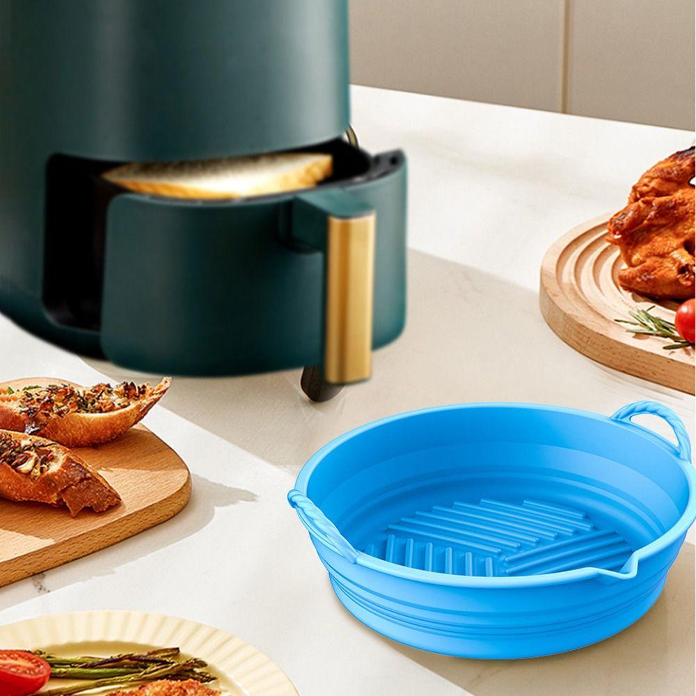 Preva Round Silicone Pot Pengganti Masak Pizza Plate AirFryer Aksesoris Baking Basket