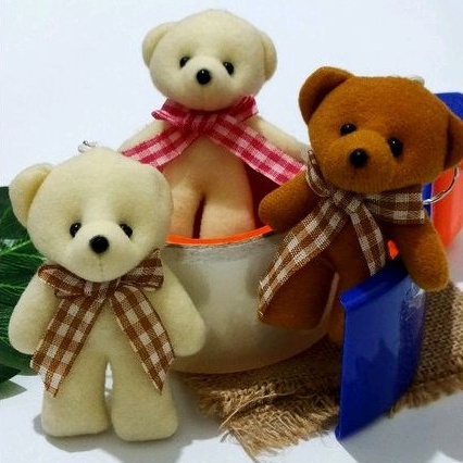 boneka beruang kecil atau gantungan kunci boneka beruang
