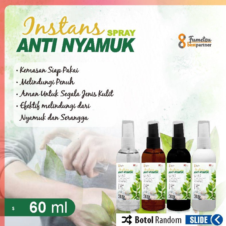 Anti Nyamuk Spray Cair  Alami Fresh Segar Super Ampuh Kemasan 60ml Spray PREMIUM QUALITY