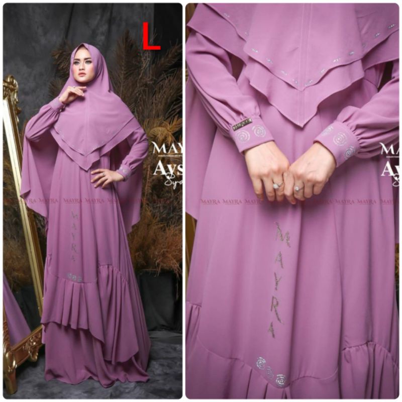 DMC | AYSILA Syari by MAYRA GAMIS / ABAYA SYAR'I SET KHIMAR CERUTY BABYDOLL ARMANY