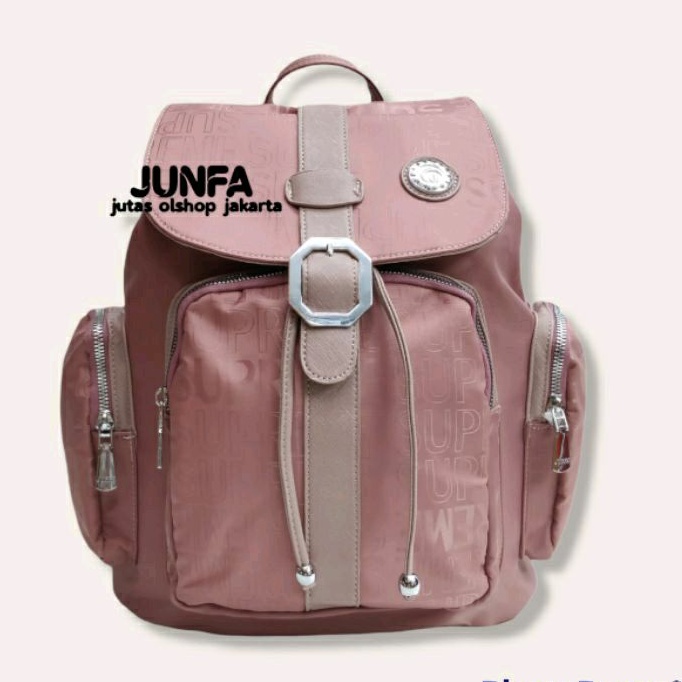 TAS RANSEL JUNFA 7818-358 MOTIF BAHAN PARASUT  TAS LAPTOP