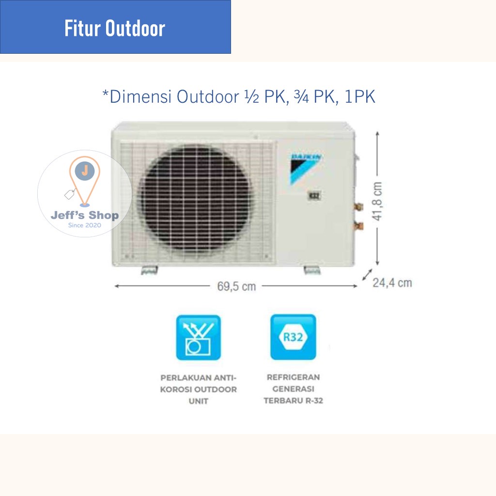 AC Daikin 1 PK Super Mini Split - STC25NV