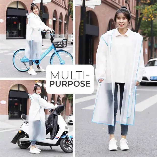 OBRALL !!!!. Jas Hujan EVA Poncho Kancing Reseleting Motor Anti Basah PELINDUNG MATA Unisex