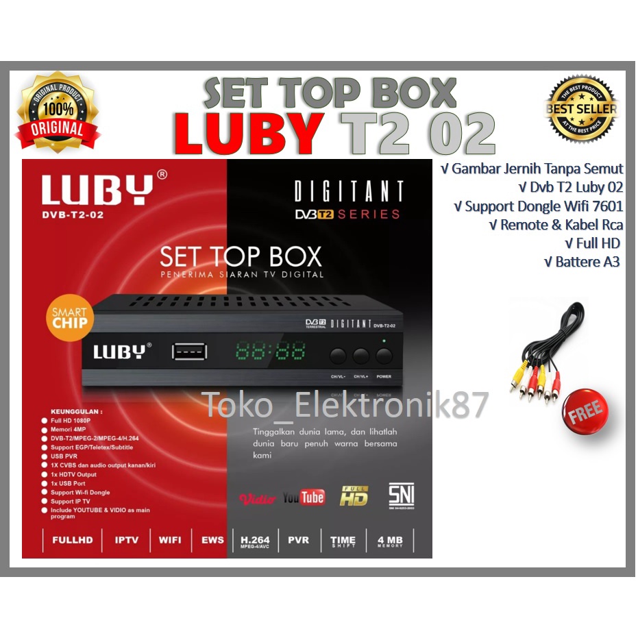 Set Top Box Luby T2 Tv Digital Luby Stb Luby Setopbox