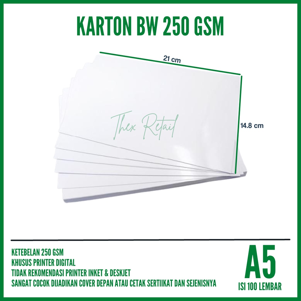 

Kertas BW Carton A5 isi 100 lembar / Kertas Karton BW