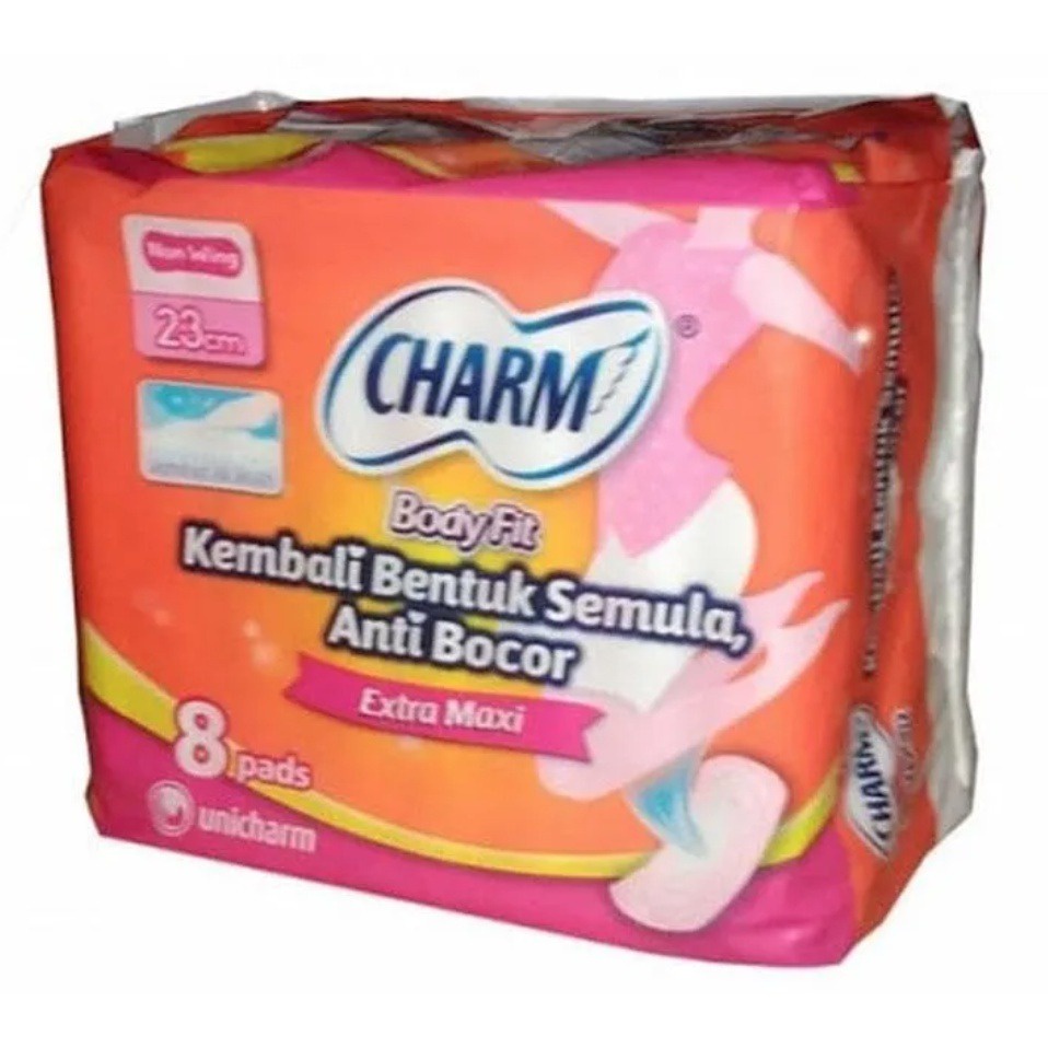 Pembalut Charm Body Fit Softex 23 Cm 1 Renceng 8 Pcs