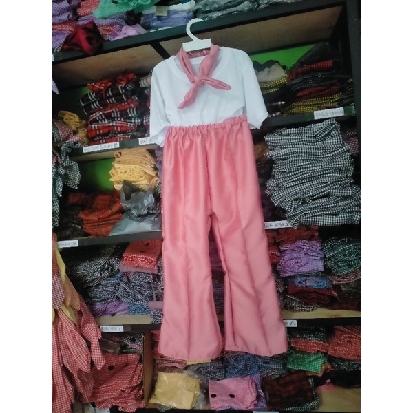 setelan  3in1 celana satin cutbray anak perempuan