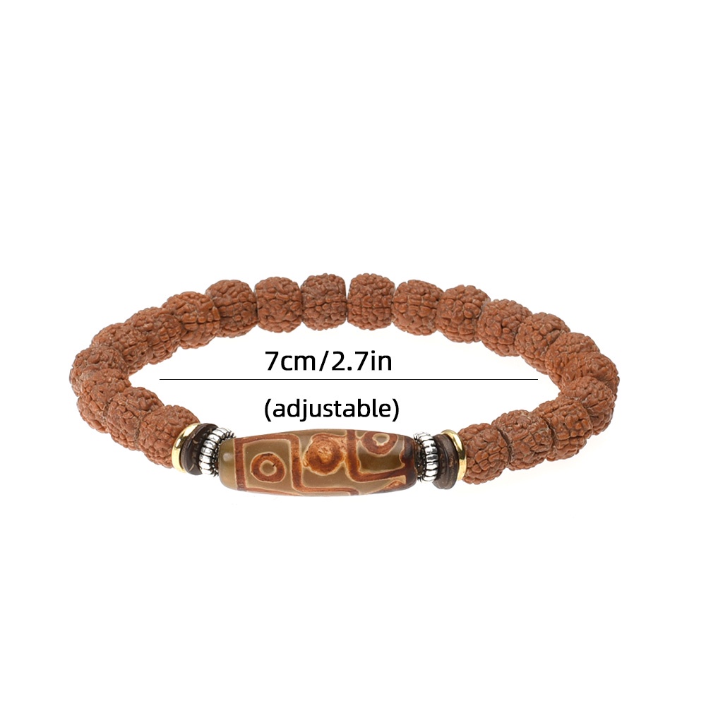 Kekayaan Doa Dan Keberuntungan Gelang Wanita Perhiasan Tibet Aksesoris Alam Buddhisme Peregangan Yang Dapat Disesuaikan Gelang Manik-Manik Gelang Pria Unisex Bodhi Gelang Meditasi