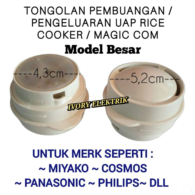 TONGOLAN PENGELUARAN UAP RICE COOKER MAGIC COM MODEL BESAR / TONGOLAN UAP RICE COOKER MODEL BESAR
