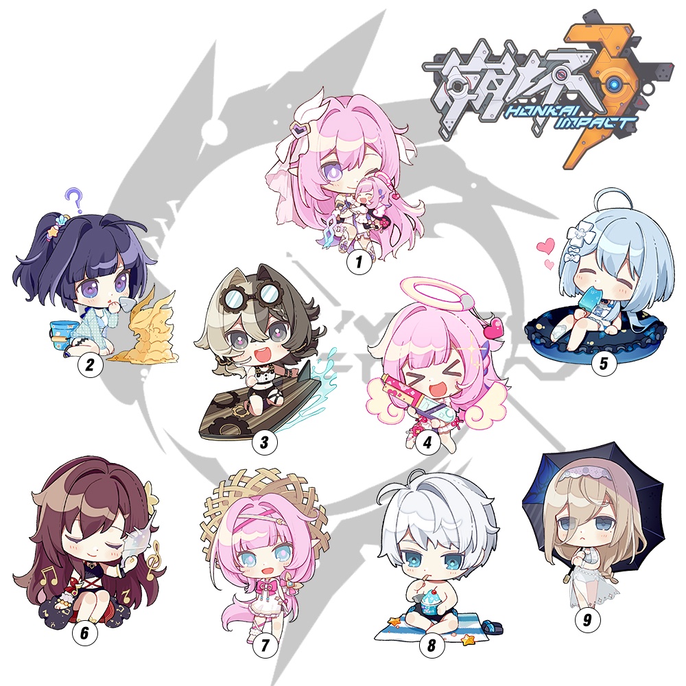 Gantungan Kunci Honkai Impact - Keychain Honkai Impact Aponia Eden Elysia - Ganci Akrilik