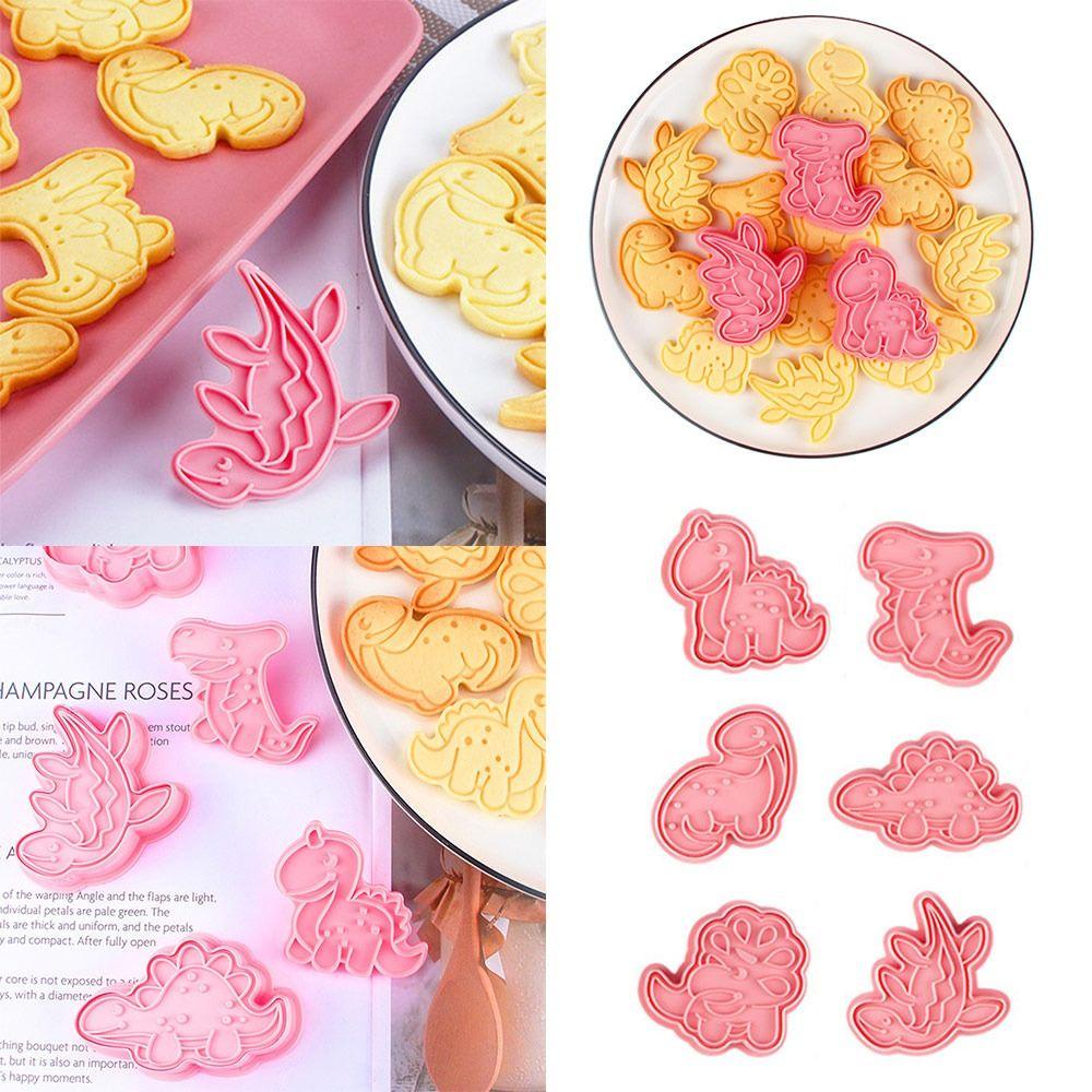 Preva 6pcs/set Cetakan Biskuit Makanan Fondant Pastry Dekorasi Plunger Baking Mould
