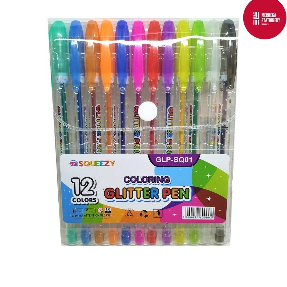 

㊝ Bolpen/Bolpoint/Ballpen/Pulpen/Pena Glitter/Gliter 12 warna 1.0 mm ㅭ