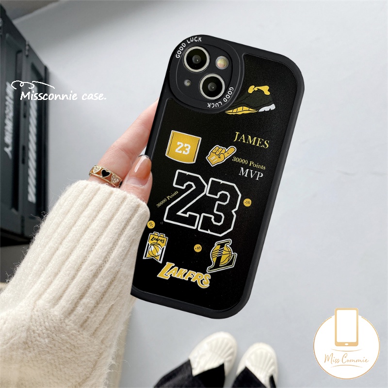 Case Untuk Samsung A03s A04 A32 A14 A22 A73 A04s A50s A30s A12 A23 A50 A53 A13 A21s A52s A33 A11 A20s A72 A03 A52 A02s A31 A10s A71 A51 Trendy N.B.A Lakers Kobe James Label Soft Case