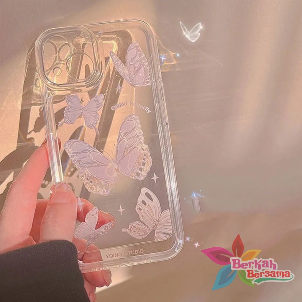 SS116 SOFTCASE TRANSPARAN MOTIF KUPU KUPU IPHONE 6 6S 6+ 7+ 8+ 8 X XS XR MAX 11 PRO MAX BB7318