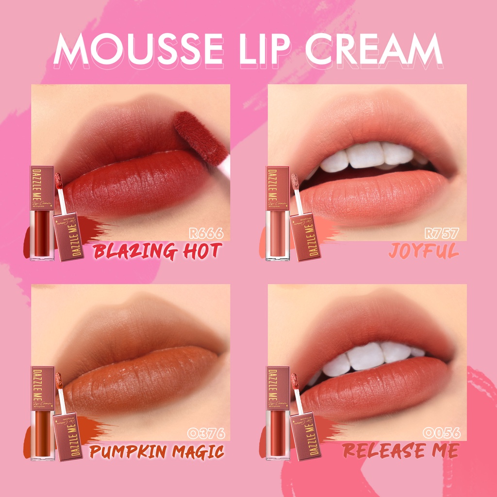 DAZZLE ME Ink-Licious Lip Tint | Velvet Matte Lip Cream | Mousse Lip Cream [BPOM]