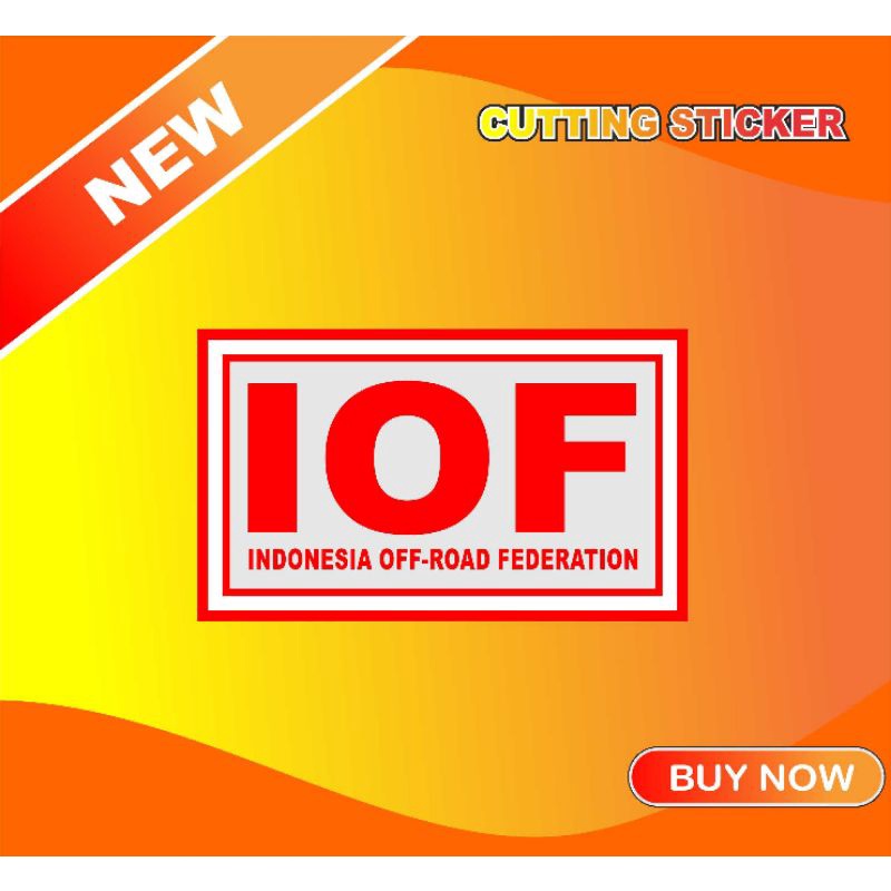 Stiker Cutting  Jeep Adventure IOF INDONESIS OFF-ROAD FEDERATION