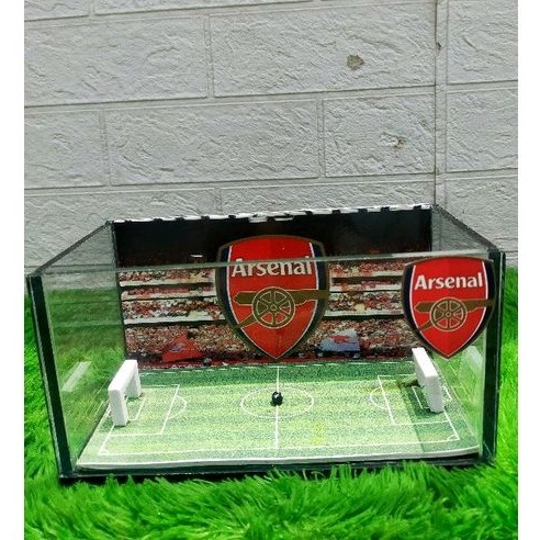 aquarium mini ikan cana motif stadion Arsenal