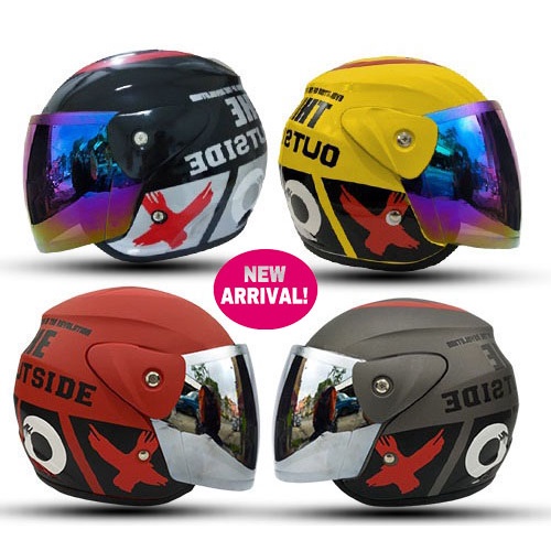 Helm Half Face Model Helm GM Original Untuk Pria Dan Wanita Dewasa COD