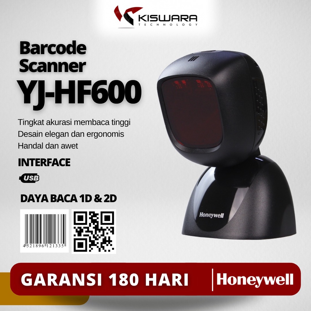 Omni Barcode Scanner Honeywell 2D YJ-HF600/PT8100 KiswaraBandung