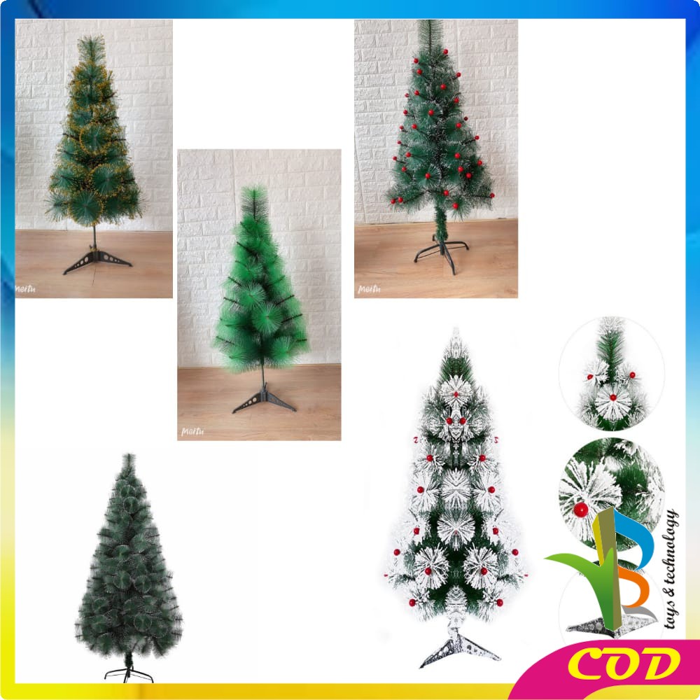 RB-C15 Pohon Natal 90CM 3F Jarum Dekorasi Rumah Artificial Hiasan Natal Ornamen Tanaman Hias Impor