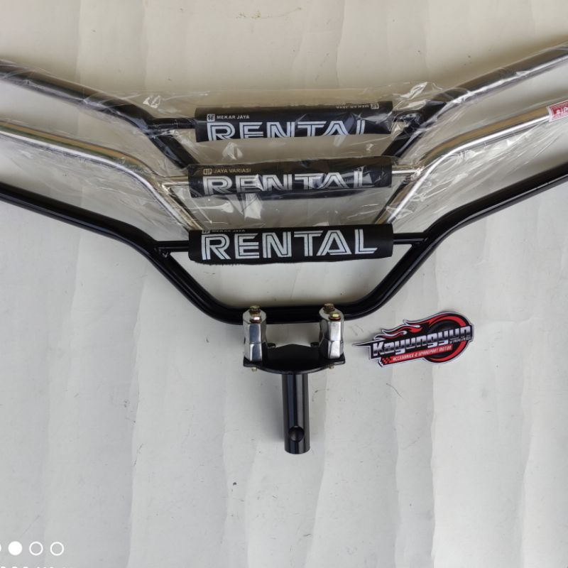 PAKETAN Stang Stir Trail Dan Dudukan Adaptor Stang Untuk Motor Bebek Honda dan Matic Honda