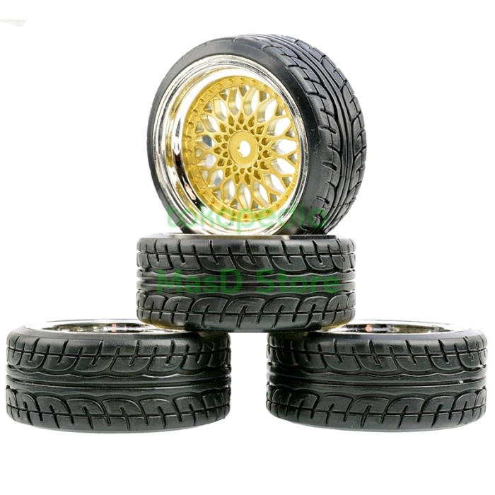 Velg Pelek BBS Ban RC Drift 1/10 Yokomo Sakura Hsp Tamiya WPL Wltoys