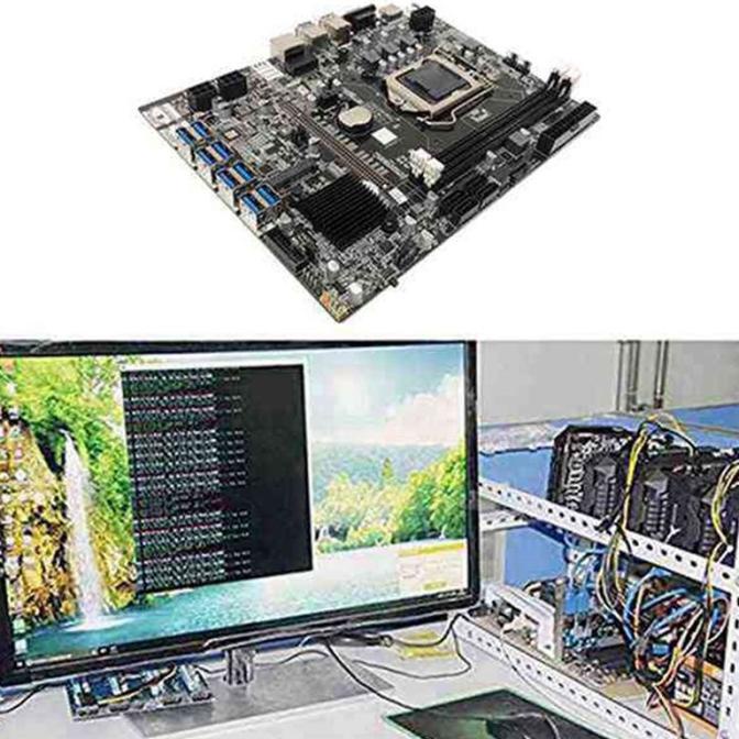 B75 Btc Mining Motoard Lga1155 8Gpu Usb Ke Pcie Msata Ssd 128G