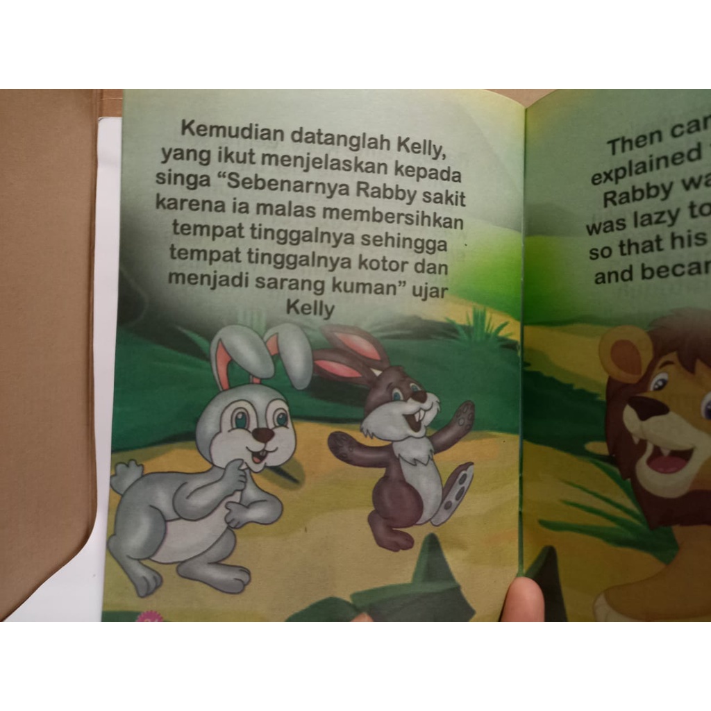 BUKU CERITA ANAK BERGAMBAR FABEL INSPIRATIF BILINGUAL