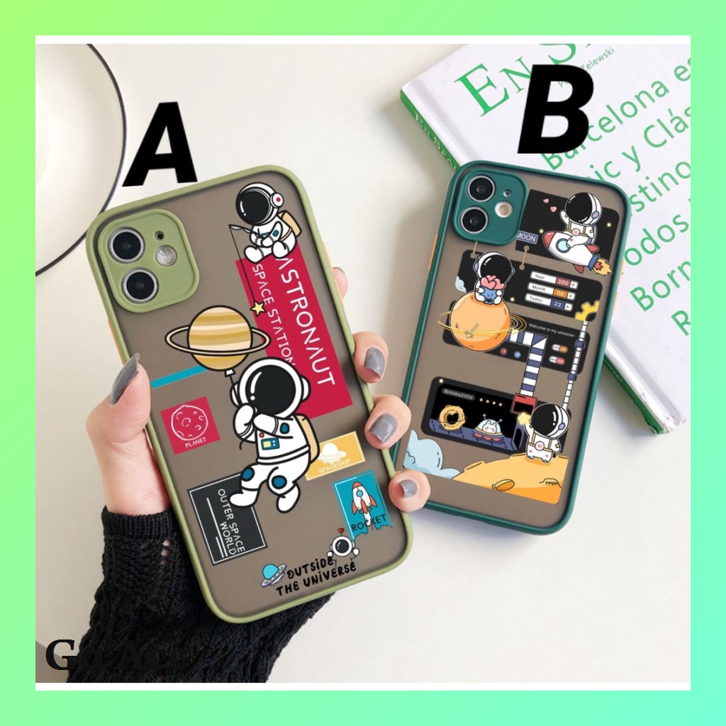 Softcase Casing AA16 astronot For Xiaomi Redmi mi S2 8 11 Lite a1 5x Poco C40 F3 Pro M3 M4 X3 NFC GT 5G