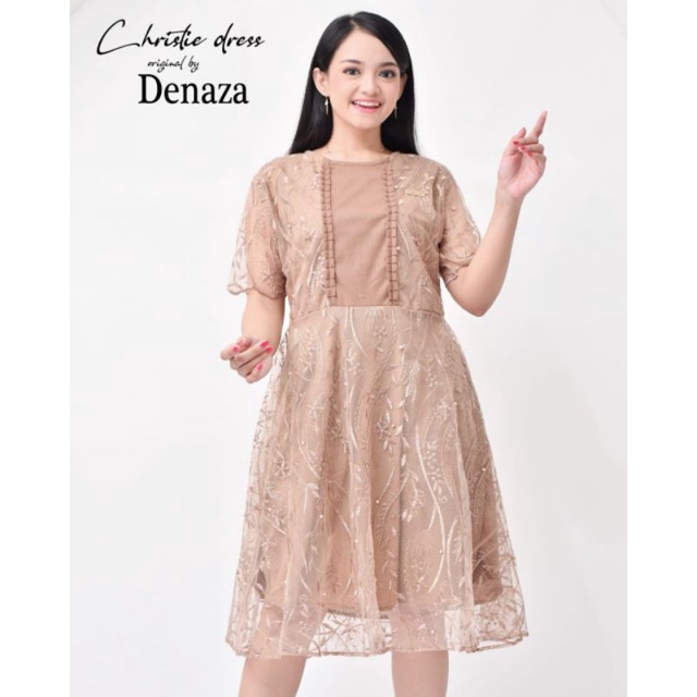 CHRISTIE DRESS // BAHAN TILLE BORDIR PREMIUM // By Denaza