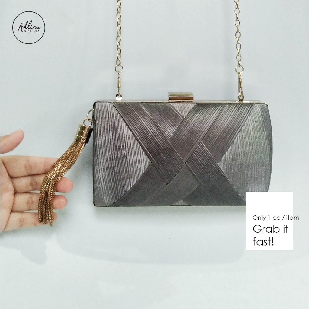 AdlinaW - Waiwai - Women Party Bag Import 180 Clutch Grey