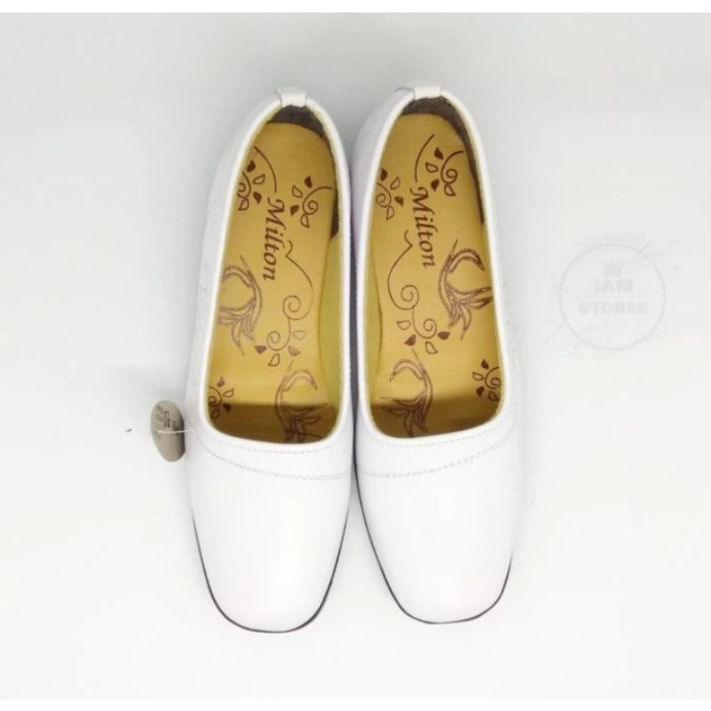 Sepatu pantofel putih wanita pantovel kerja perawat dinas pantopel putih cewek