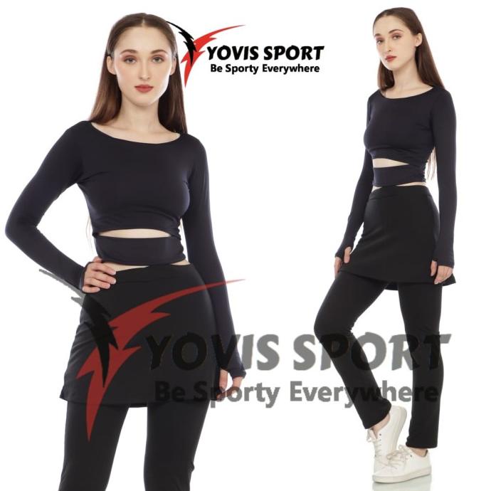 Celana Rok Wanita / Celana Senam / Celana Aerobik / Hitam