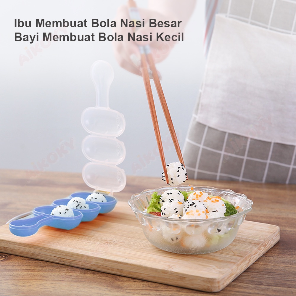 AIKOKY Cetakan Nasi Bento Sushi/Rice Ball Shaker/Cetakan Nasi onigiri mini Free Centong