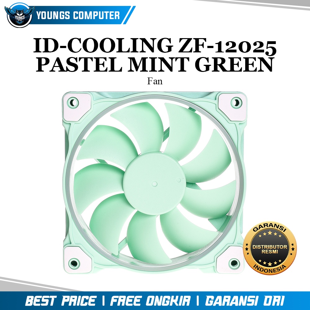 FAN ID-COOLING ZF-12025 PASTEL MINT GREEN | 120mm White LED PWM Fan