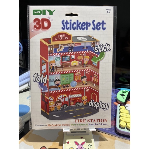 mr diy - 3d sticker set - fire station