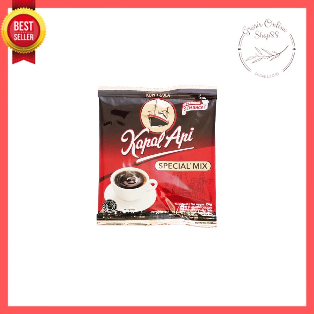 GOS -F408- Kopi Kapal Api Sachet - Kopi Hitam Instan Special Mix - Coffee Instan Sachet