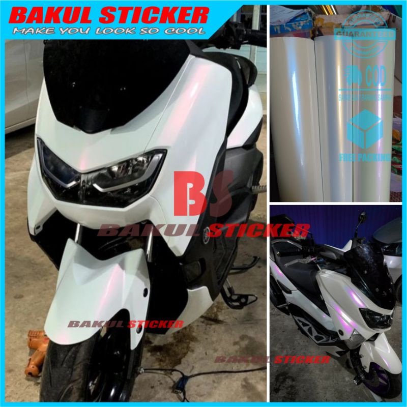 Jual Stiker Scotlite Putih Lembayung Pink Gold Biru Hijau Skotlet Motor