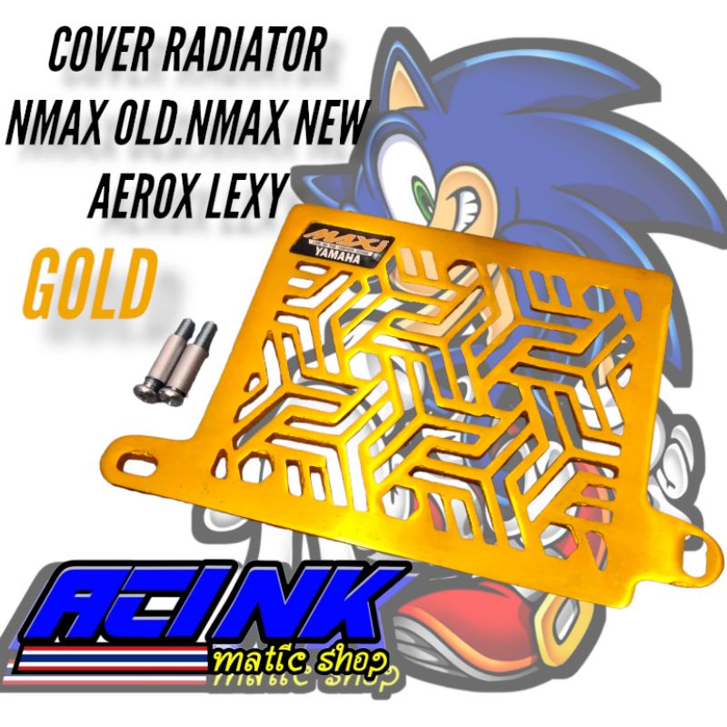 Cover radiator maxi nmax aerox lexi motif zig zag almunium bonus baut boshing