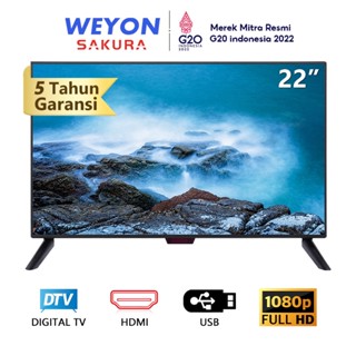 Weyon Sakura TV LED 22 inch TV Digital Televisi Murah Monitor LED (TCLG-S22ANEW)