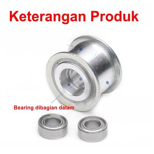 [HAEBOT] HTD3M Idler Pulley 40T W10 W15 Bore 8 10 mm CNC Lebar 15mm 10mm Timing Belt Toothed 3D Printer Idle Puley Mini Bearing Tensioner Tension Width Aluminium